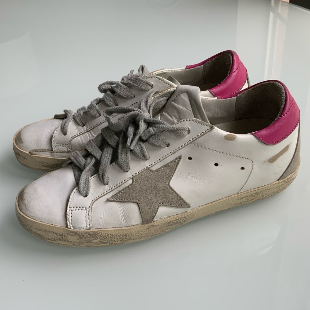 Golden Goose Pink Superstar Sneakers